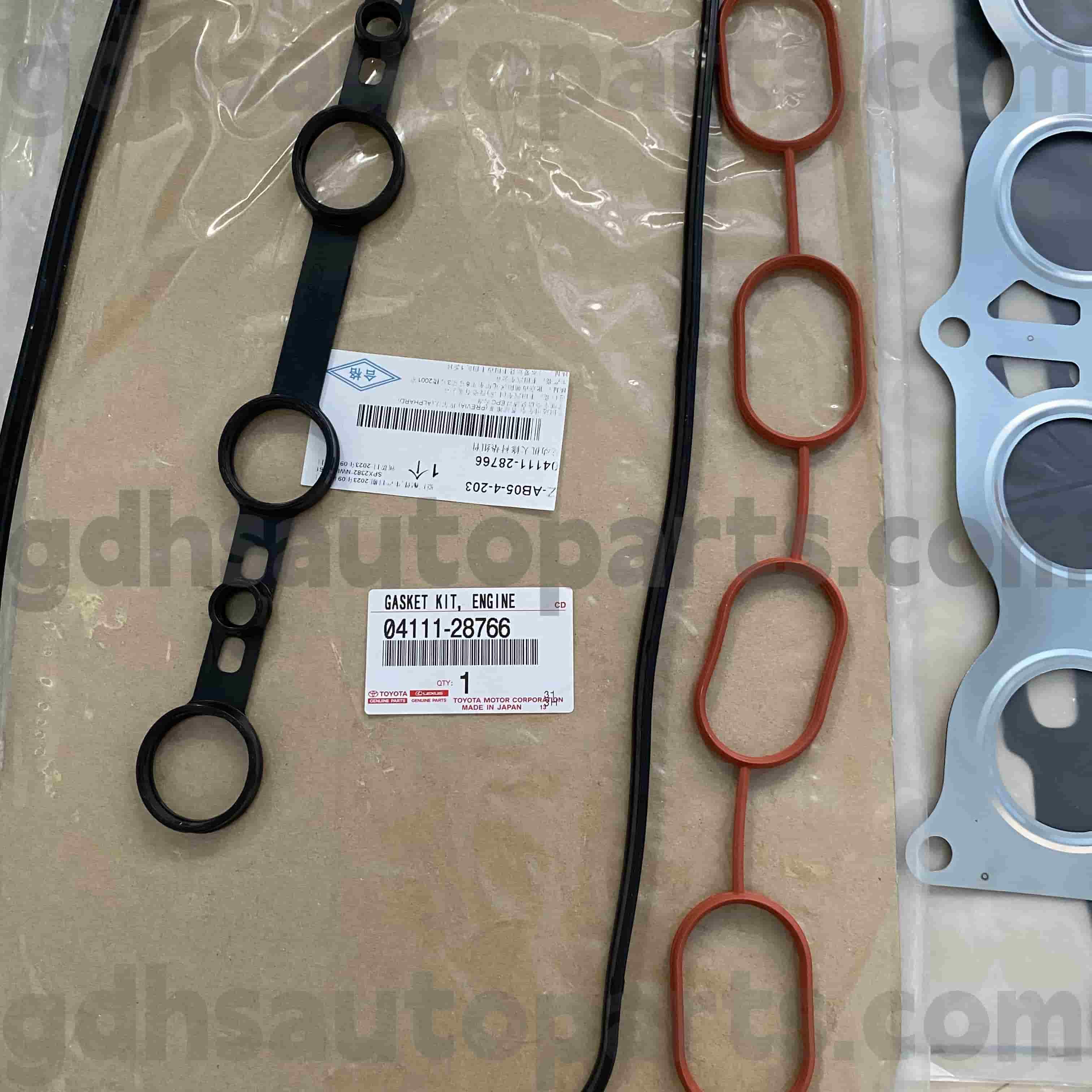 04111-28766 Toyota ชิ้นส่วนของแท้ชุดเครื่องยนต์ยกเครื่องสำหรับ Previa, Ementa, Alphard