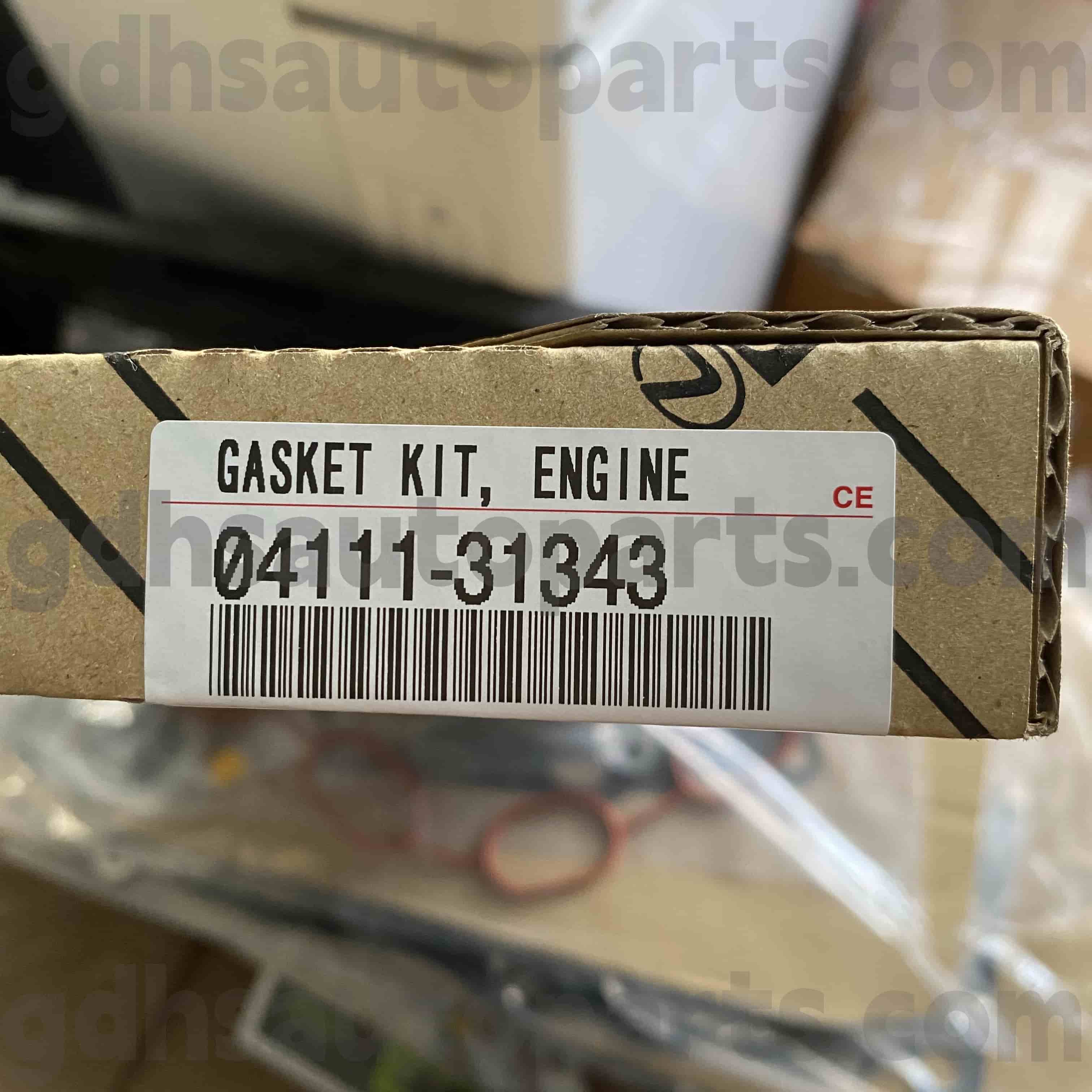 04111-31343 Toyota ชิ้นส่วนของแท้ชุดเครื่องยนต์ยกเครื่องสำหรับ Fortuner, Hilux, Land Cruiser Prado