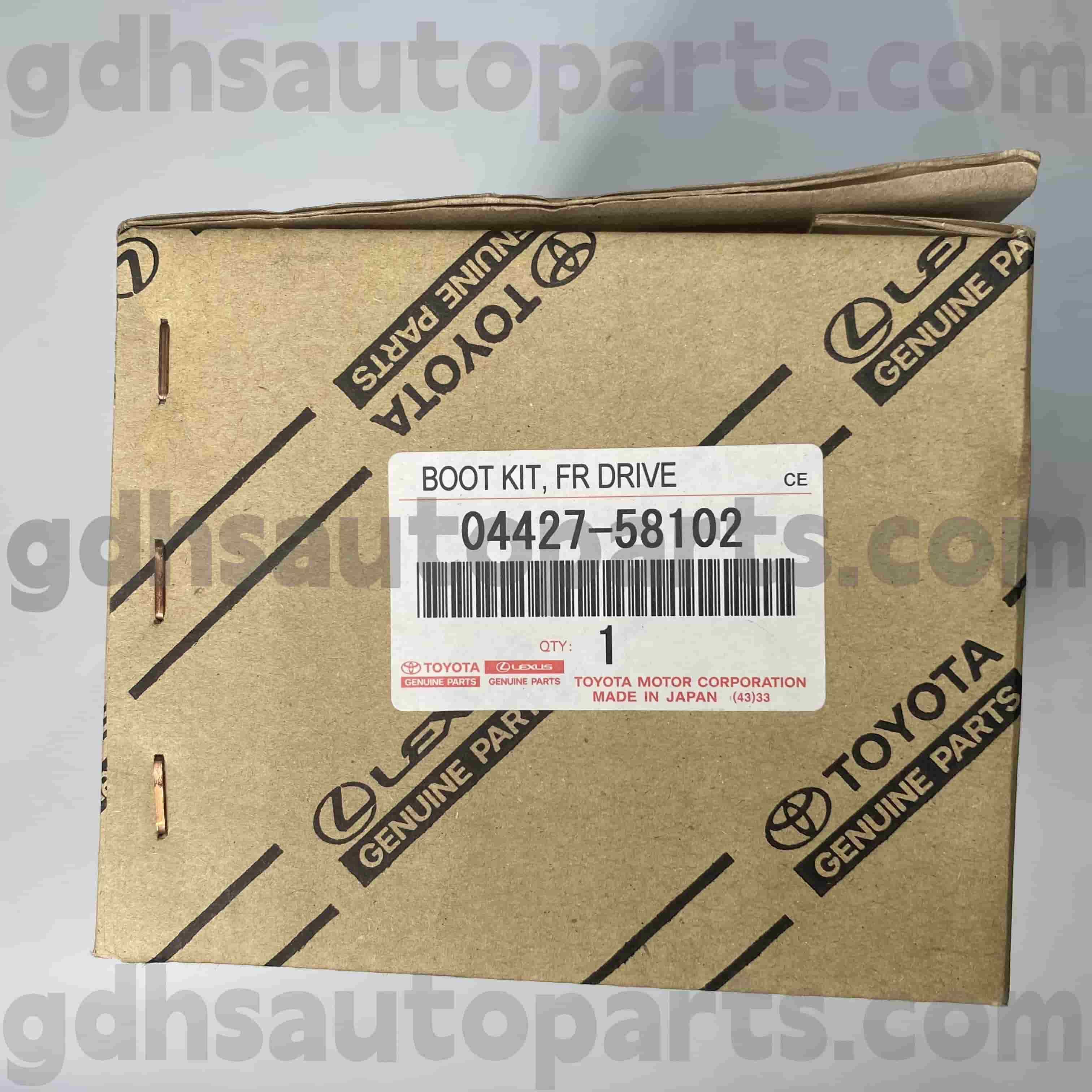 04427-58102 Toyota ชิ้นส่วนของแท้ด้านหน้าบูท CV ด้านผู้โดยสารด้านหน้าสำหรับตัวถังอัลฟาร์ด Ayh30