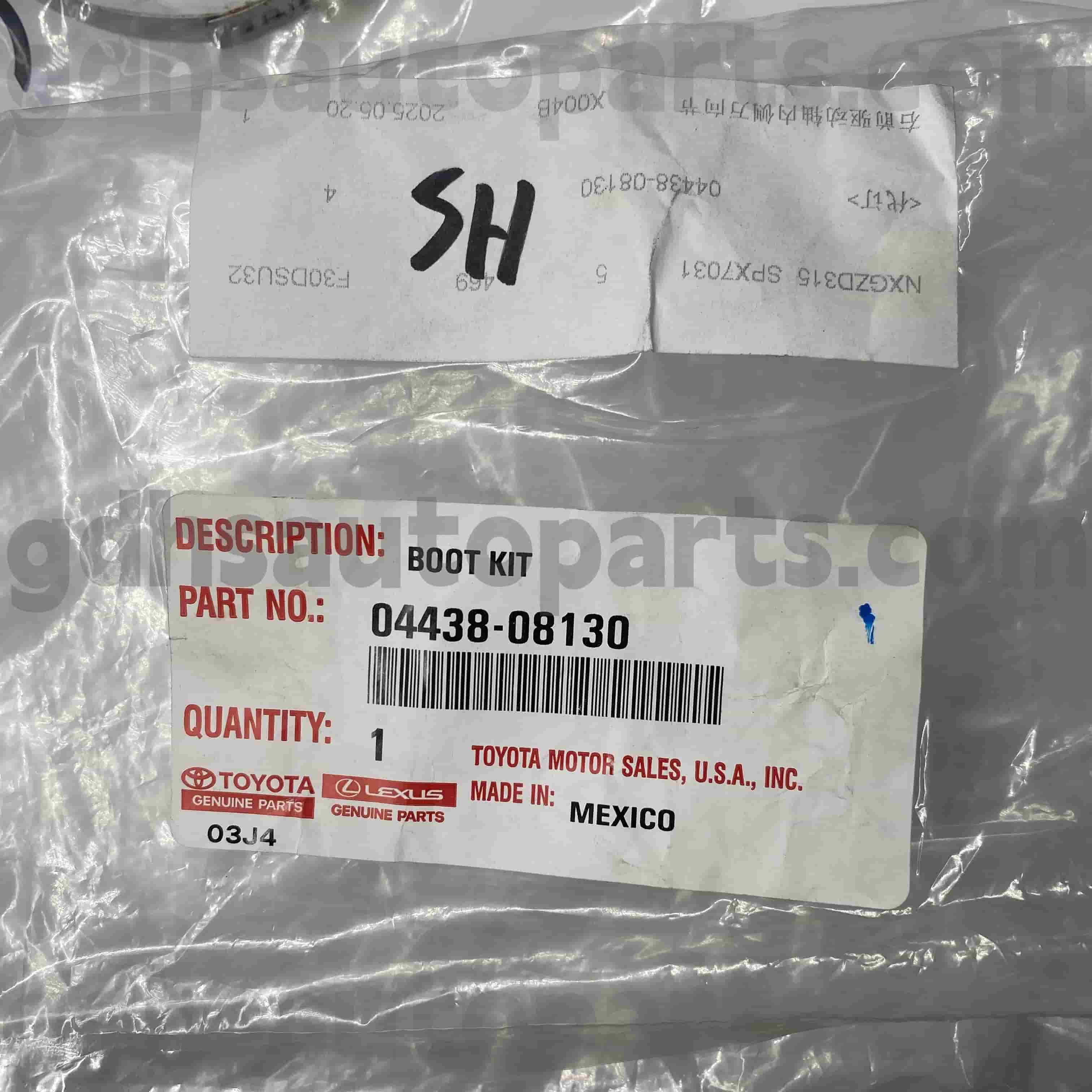 04428-08130 Toyota ชิ้นส่วนของแท้ CV Boot สำหรับแชสซีหมายเลข GSV40/60 GSL3#