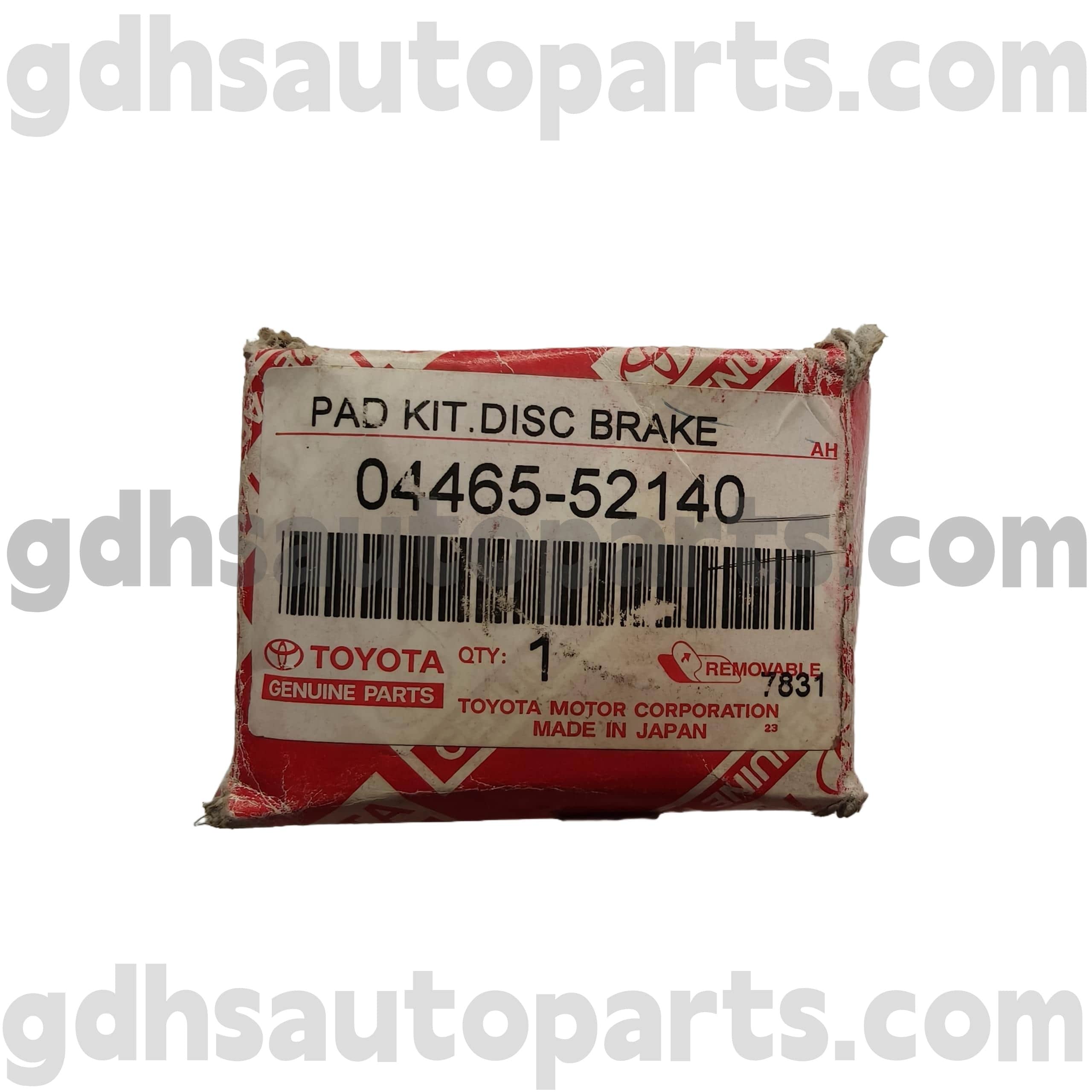04456-52140 Toyota ชิ้นส่วนของแท้ผ้าเบรคหน้าเบรกสำหรับแชสซีหมายเลข axp41 dlx
