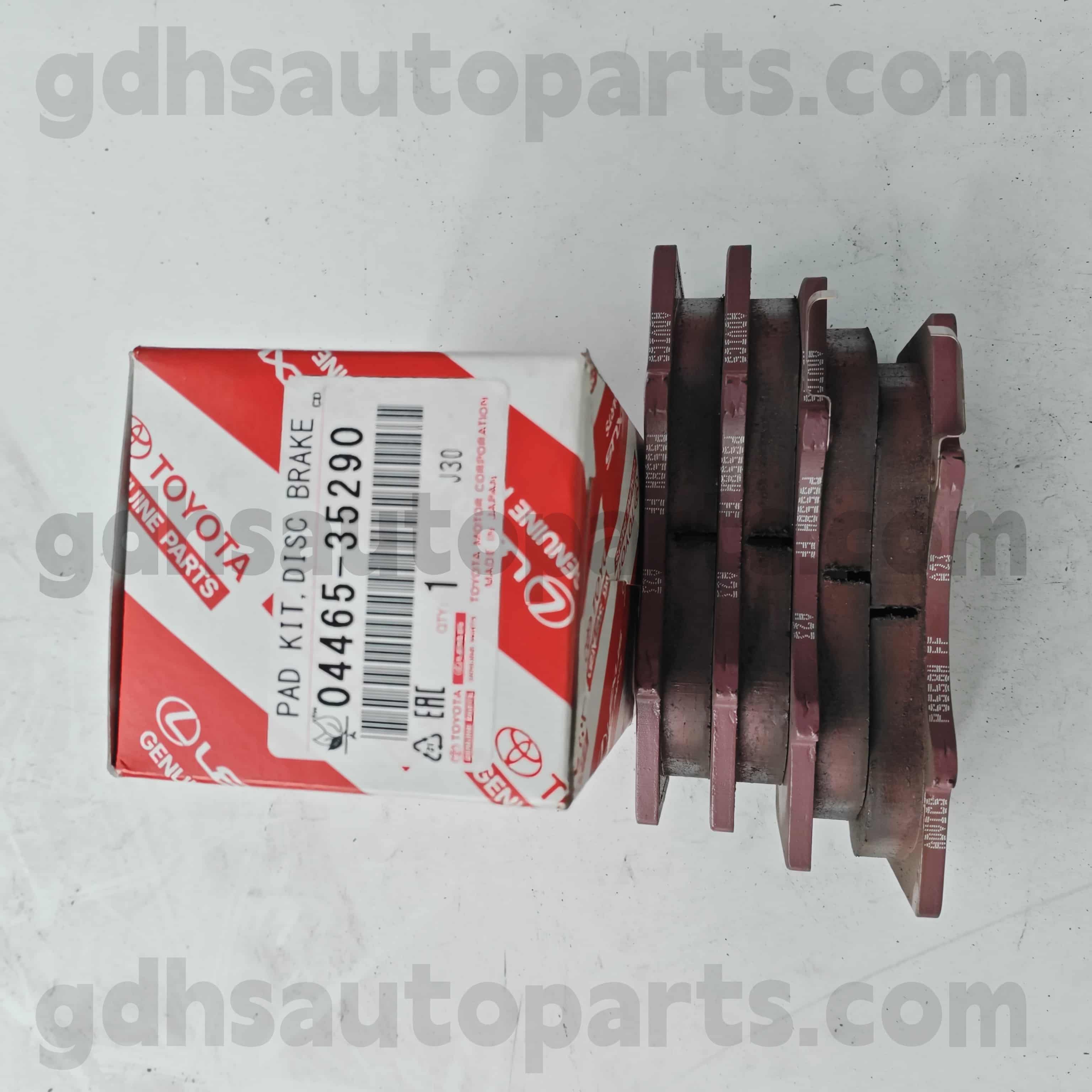 04465-35290 Toyota ของแท้แผ่นเบรกหน้าสำหรับเรือลาดตระเวน Land Prado、 Fortuner、 FJ Cruiser、 Hilux、 Sequoia Chassis No.Grj12#, KDJ120, KZJ120, LJ12#, RZJ12#, TRJ12#