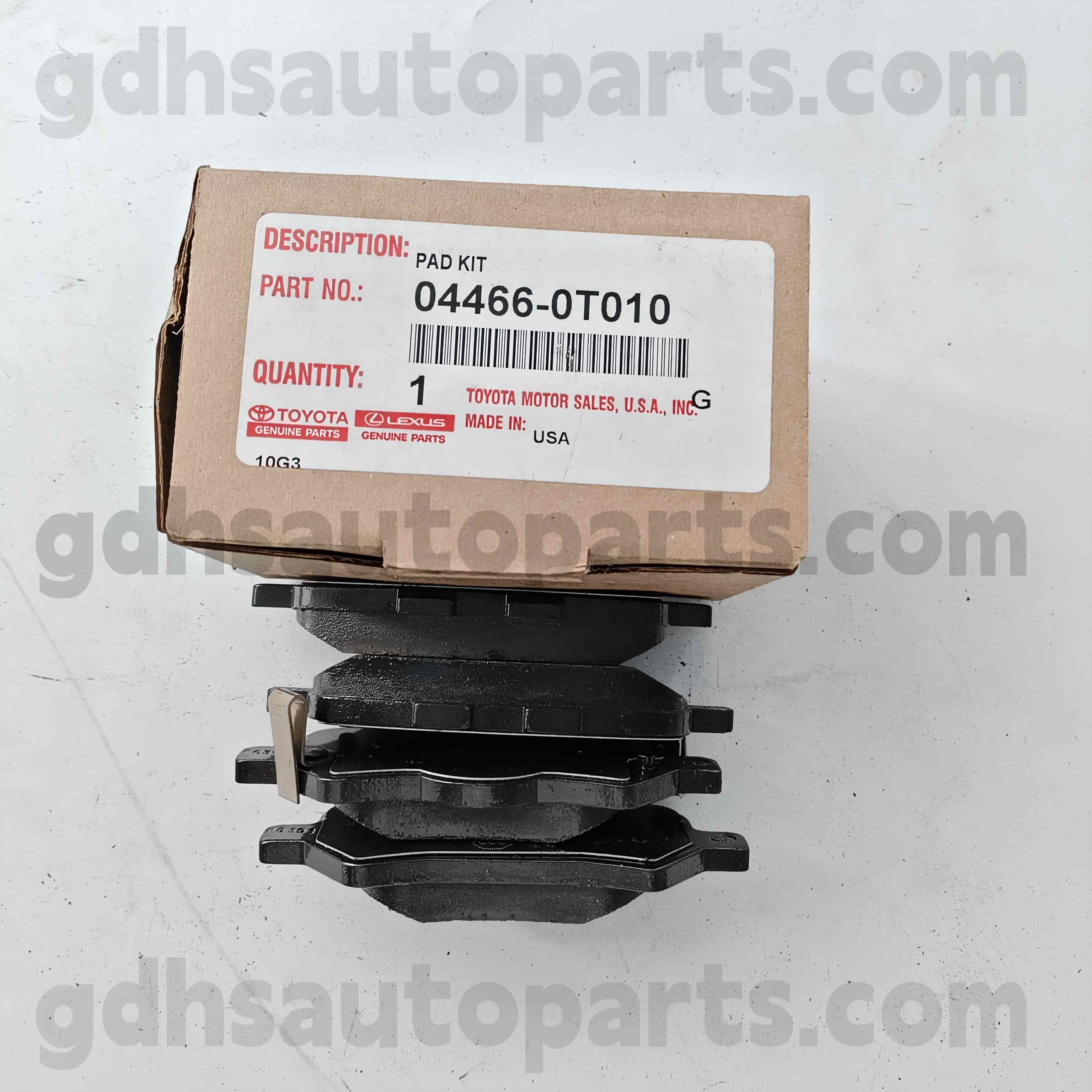 04466-0T010 Toyota ชิ้นส่วนของแท้ผ้าเบรคด้านหลังสำหรับ Venza Chassis หมายเลข agv1#