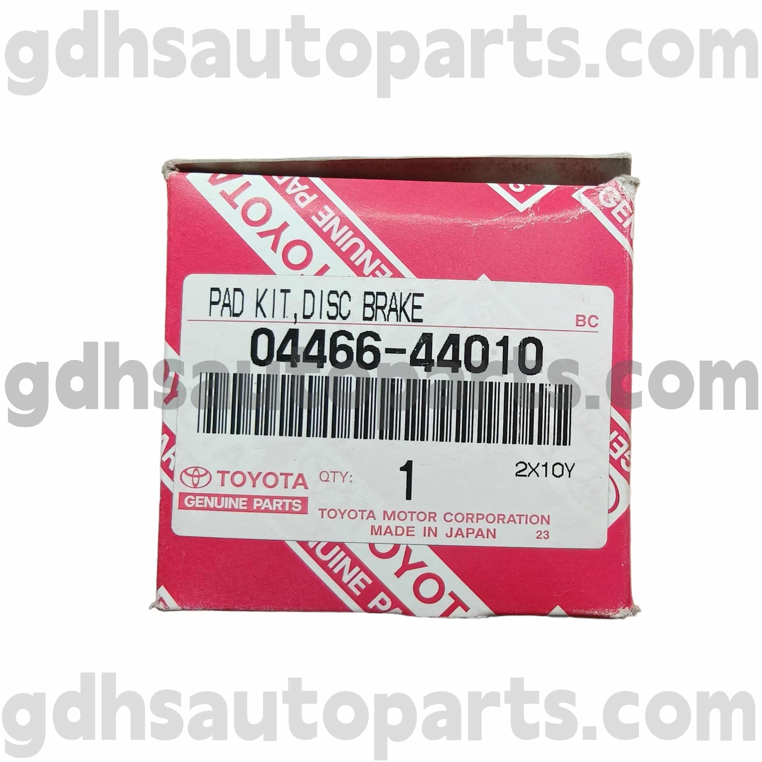 04466-44010 Toyota ชิ้นส่วนของแท้ผ้าเบรคด้านหลังสำหรับ ISIS, Picnic/Avensis Verso, Noah Chassis no. ACR30