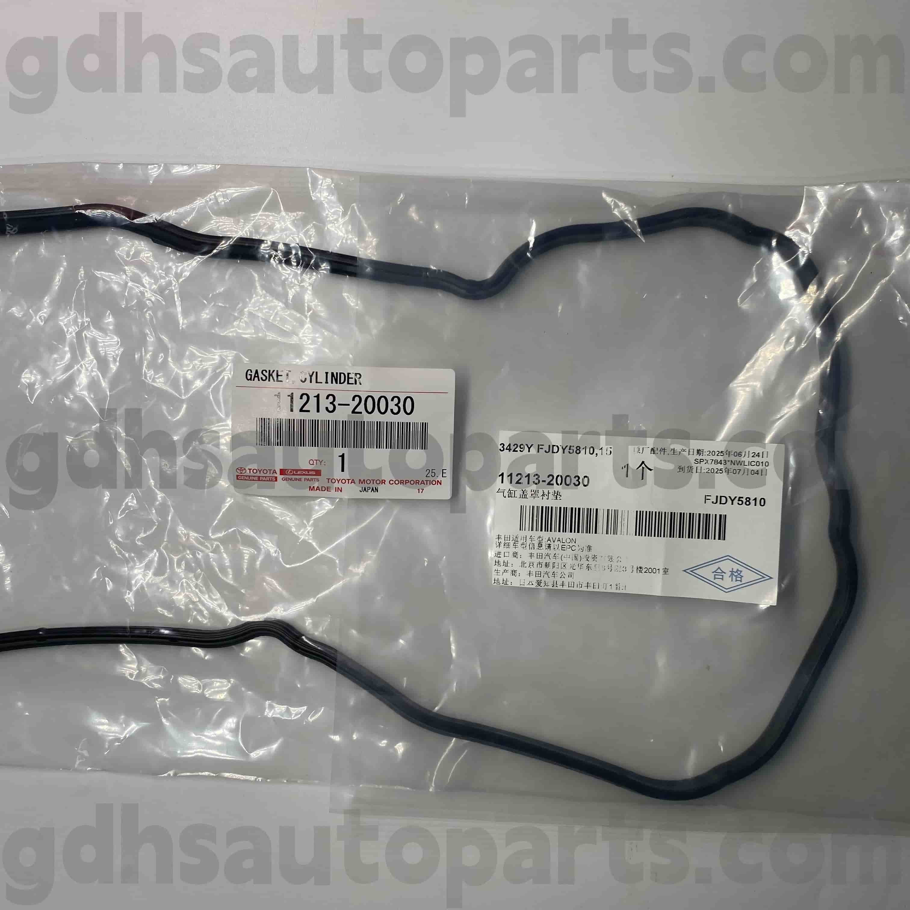 11213-20030 TOYOTA ชิ้นส่วนของแท้ด้านขวาวาล์วฝาครอบยางแหวนยางสำหรับ Kluger HV, Harrier, Lexus ES300/330 หมายเลขแชสซี MCV30 MCU35 MNH10