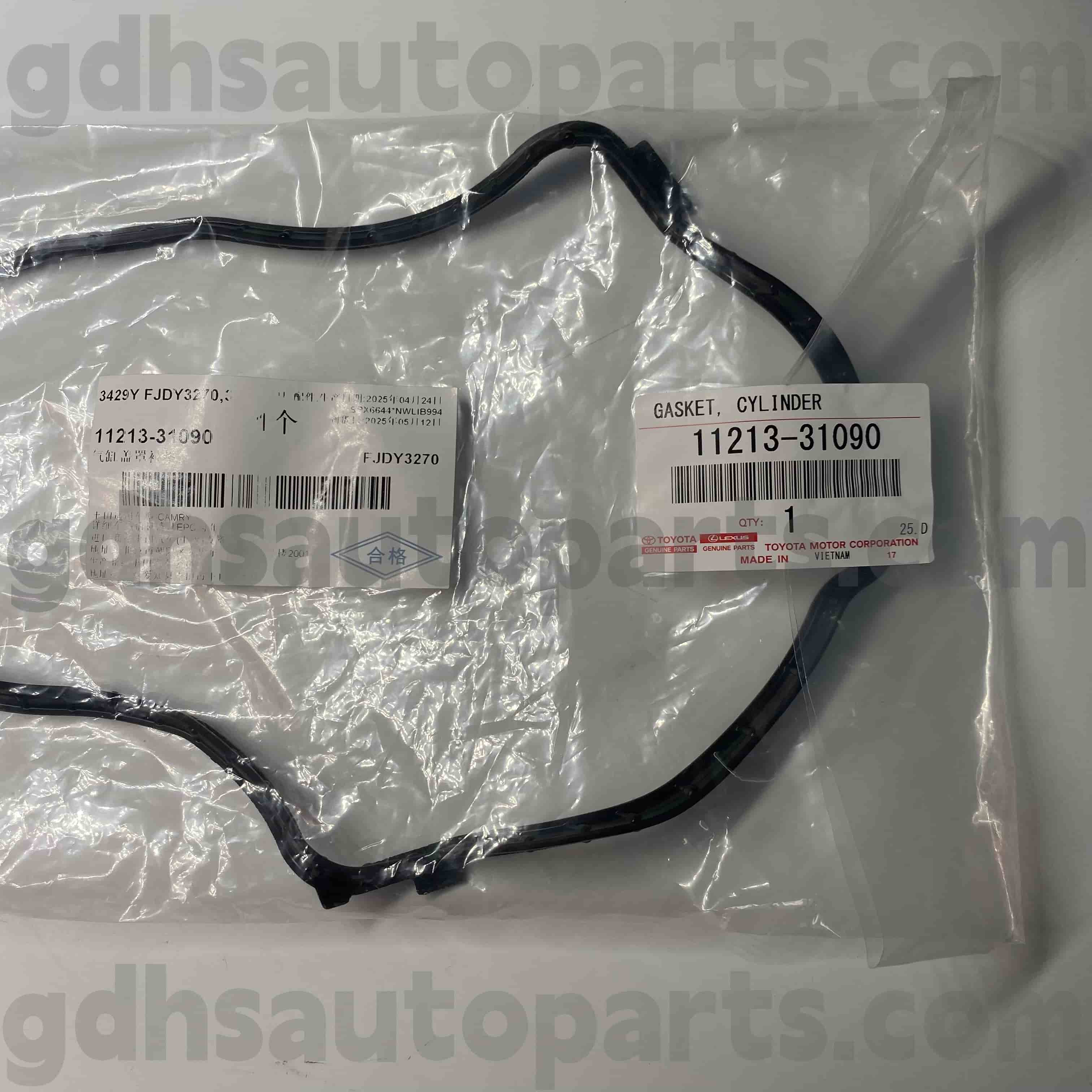 11213-31090 Toyota ชิ้นส่วนของแท้ด้านขวาปกวาล์วแหวนยางสำหรับศตวรรษ， Lexus LS500/500H แชสซี NO.GGH30