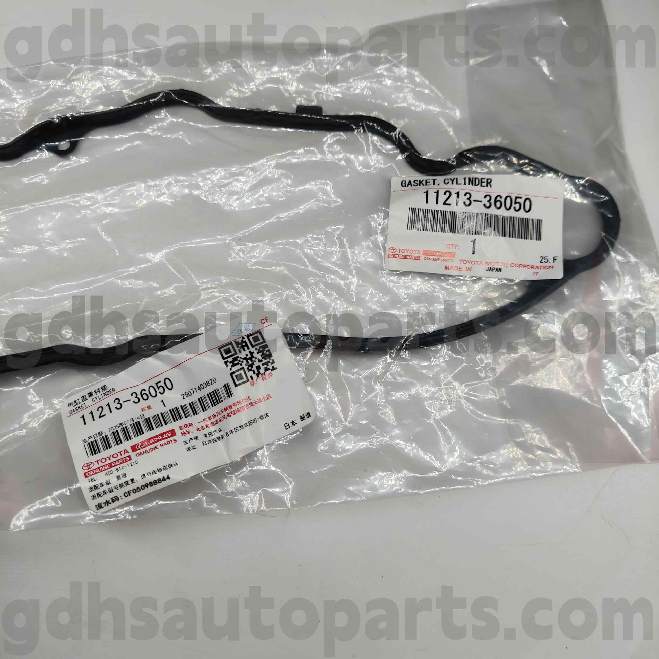 11213-36050 อะไหล่แท้ของโตโยต้าปะเก็นฝาครอบวาล์วสำหรับ HARRIER / HYBRID， LEXUS IS SERIES แชสซี NO.ASU55