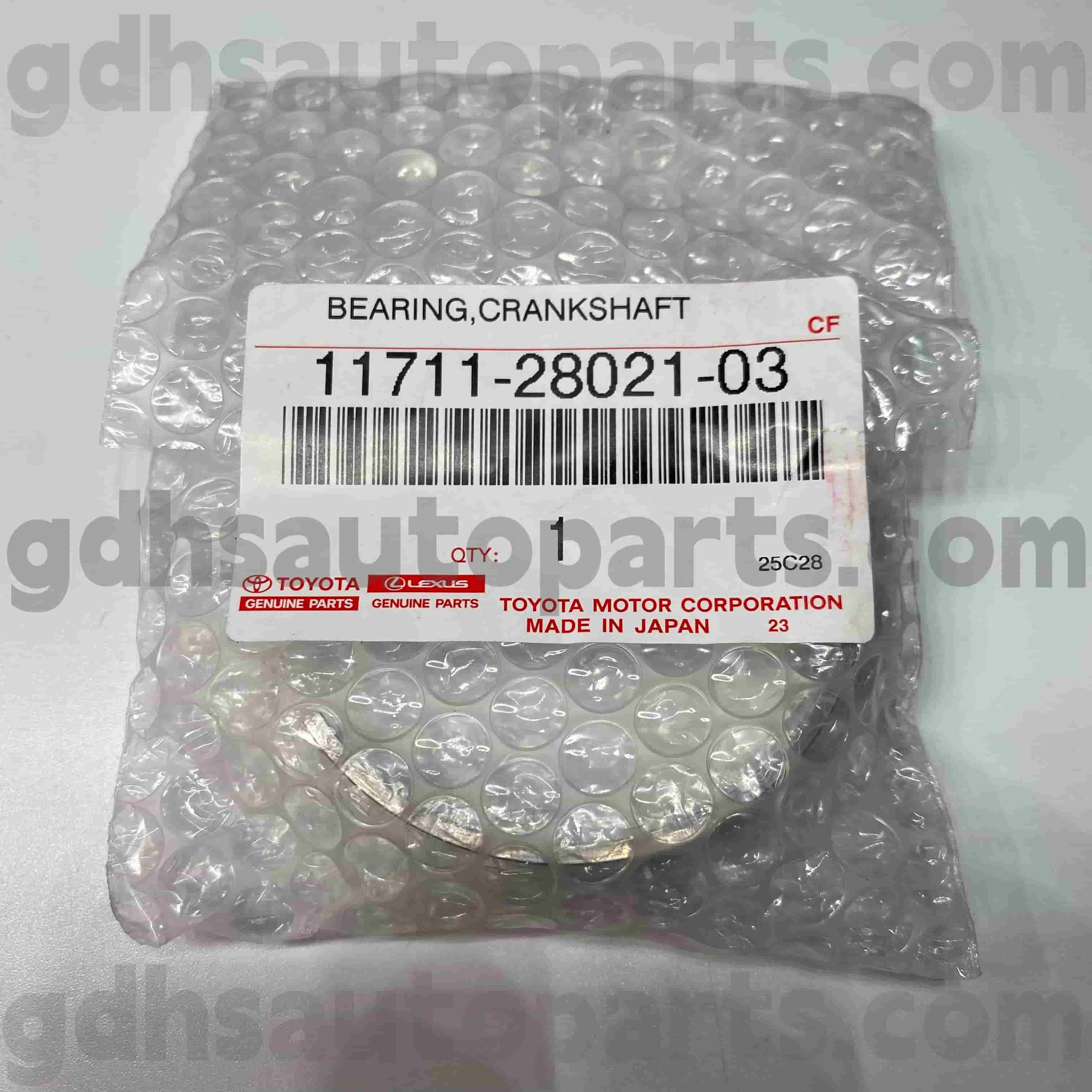11711-28021-03 อะไหล่แท้โตโยต้าแบริ่งเพลาข้อเหวี่ยงสำหรับ HARRIER, CAMRY, HARRIER แชสซี NO.ACV30 ACR30