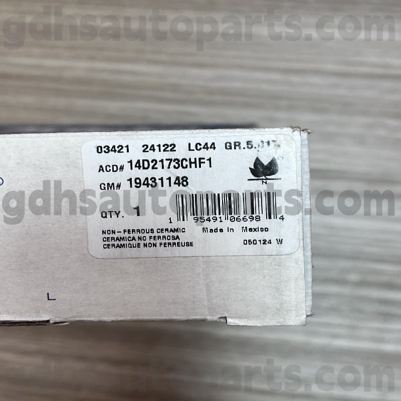 14d2173chf1 ผ้าเบรค Acdelco สำหรับ Escalade OE No. 24861148