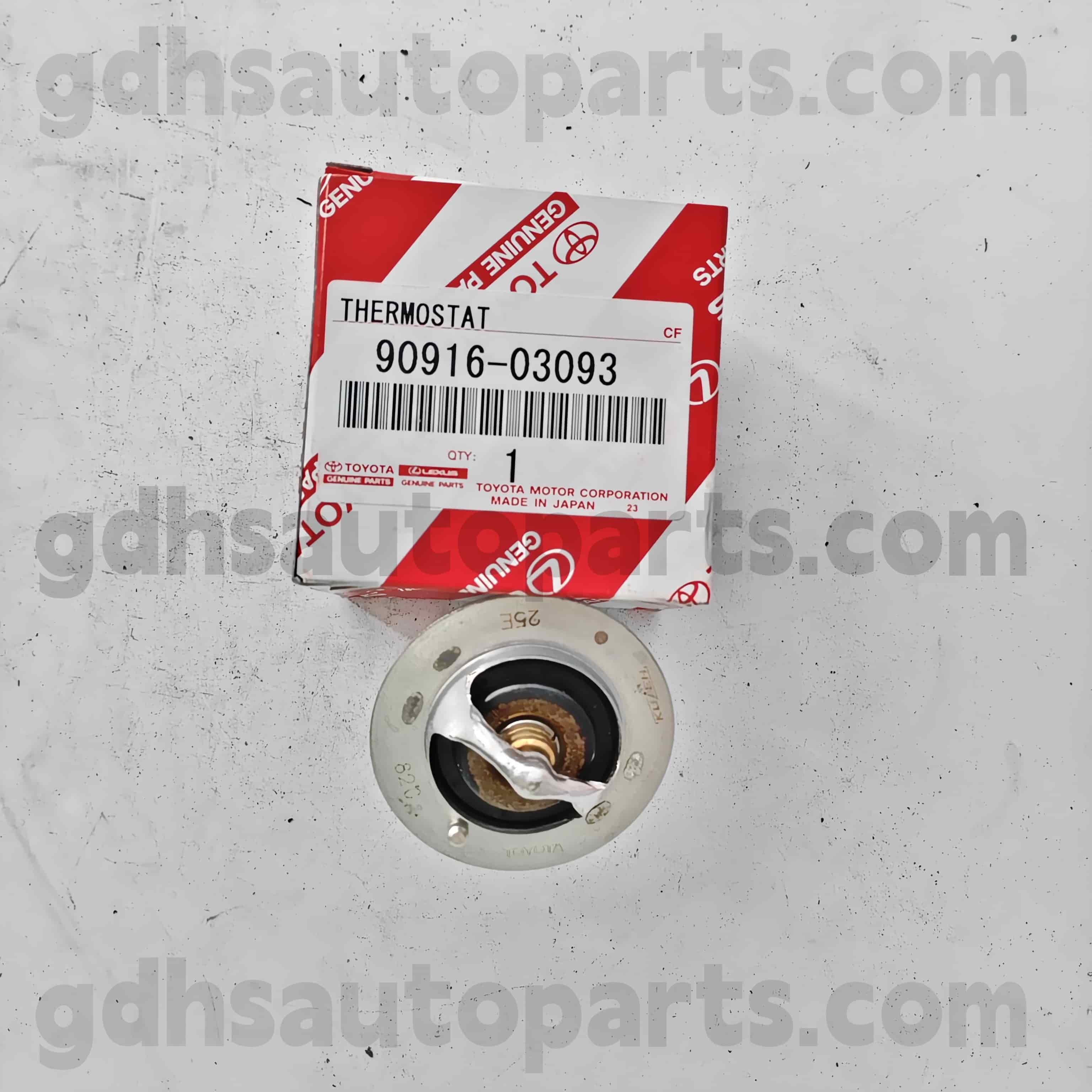 90916-03093 Toyota ชิ้นส่วนเทอร์โมเทอร์โมสตัทสำหรับ Tacoma、 Hilux、 Crown、 Crown、 Lexus GS300、 Land Cruiser Prado Chassis No. 1JZGTE, 1JZGE..JZX11#