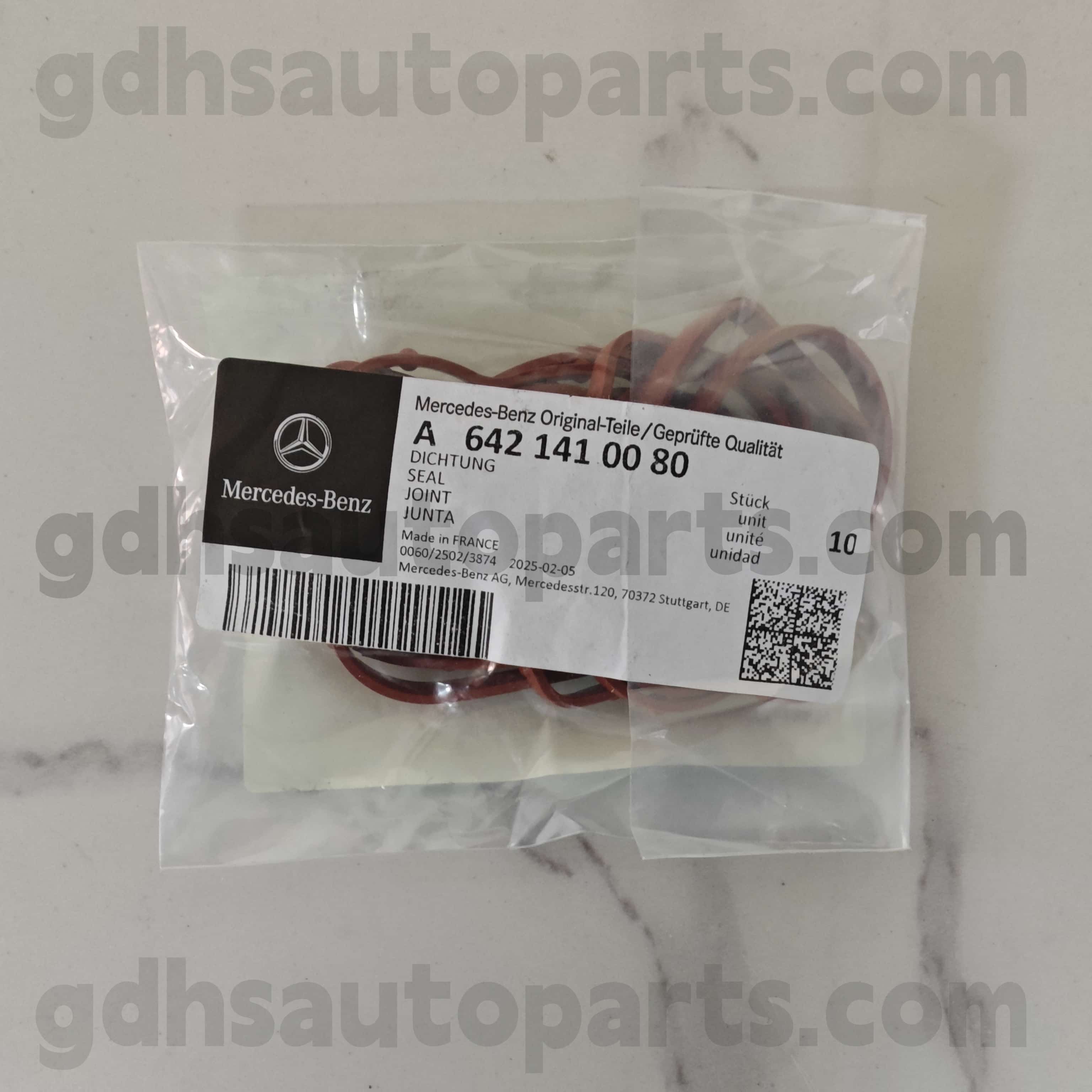 A 642 14100 80 Mercedes-Benz ชิ้นส่วนของแท้โอริงสำหรับ 642855 OM642， 642890 OM642，642820 642，642868 OM642，642887 OM642222222