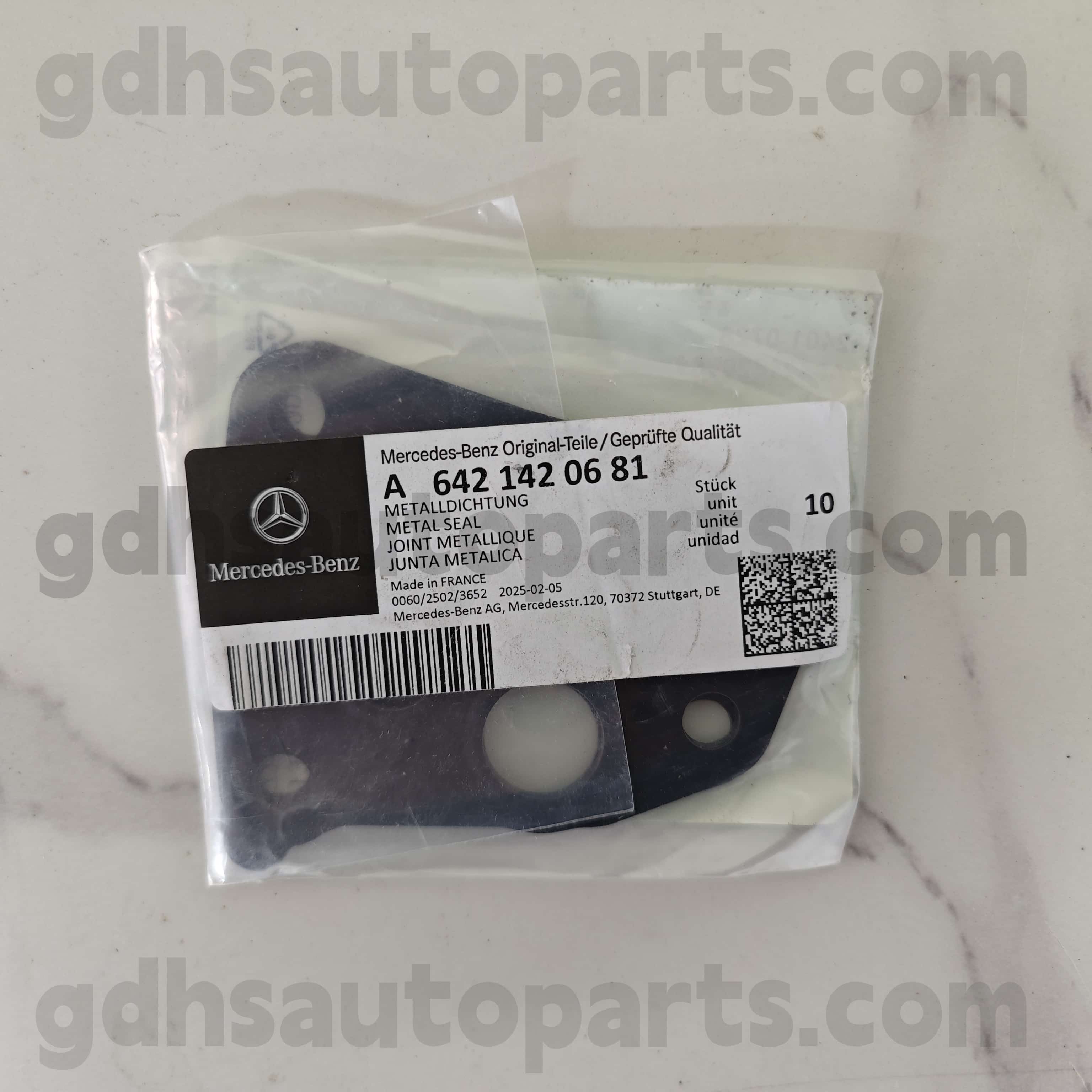 642 142 06 81 เมอร์เซเดส-เบนซ์ชิ้นส่วนเทอร์โบชาร์จเจอร์โอริงสำหรับ 642855 OM642， 642890 OM642，642820 642，642868 OM642，642887 OM642222