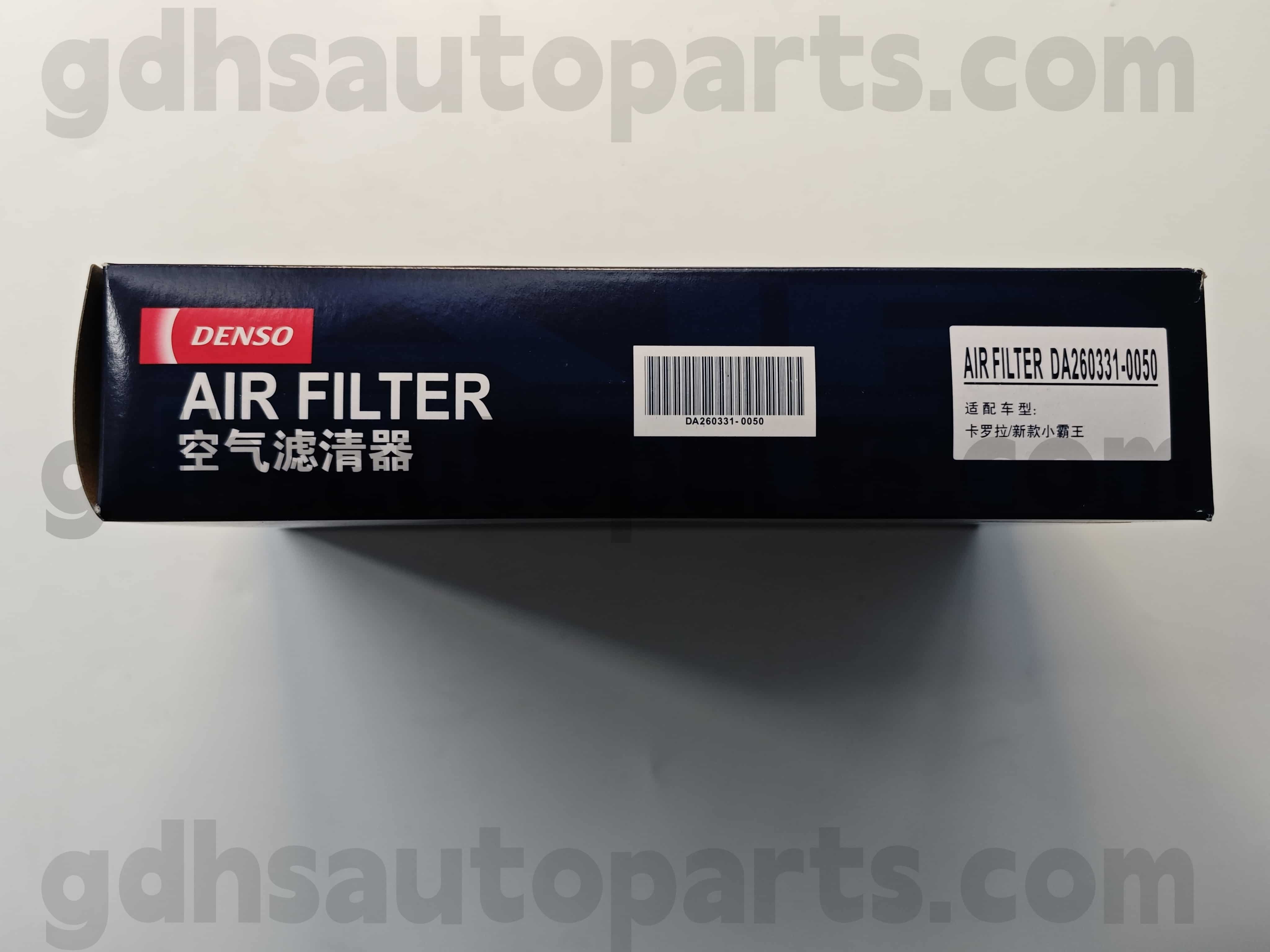 DA260331-0050 Toyota ชิ้นส่วนของแท้ตัวกรองอากาศสำหรับ Corolla、 EZ、 Vios、 Levin/Hybrid Chassis หมายเลข 1zrfe, 2zrfe, 3zrfe..zgr2# oe no 17801-0T020