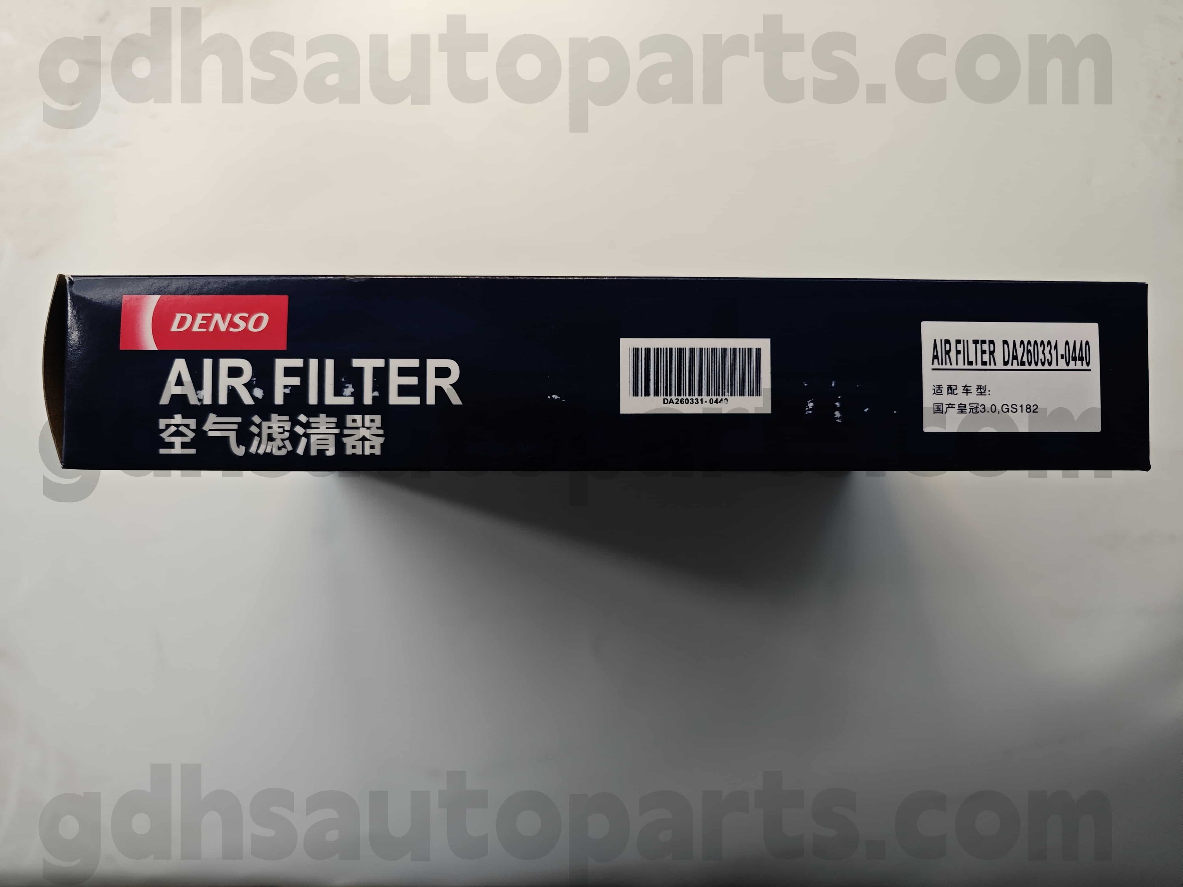 DA260331-0440 Toyota ของแท้ชิ้นส่วนตัวกรองอากาศสำหรับแชสซีมงกุฎหมายเลข 3grfe, 5grfe..grs18# oe no. 17801-0P020