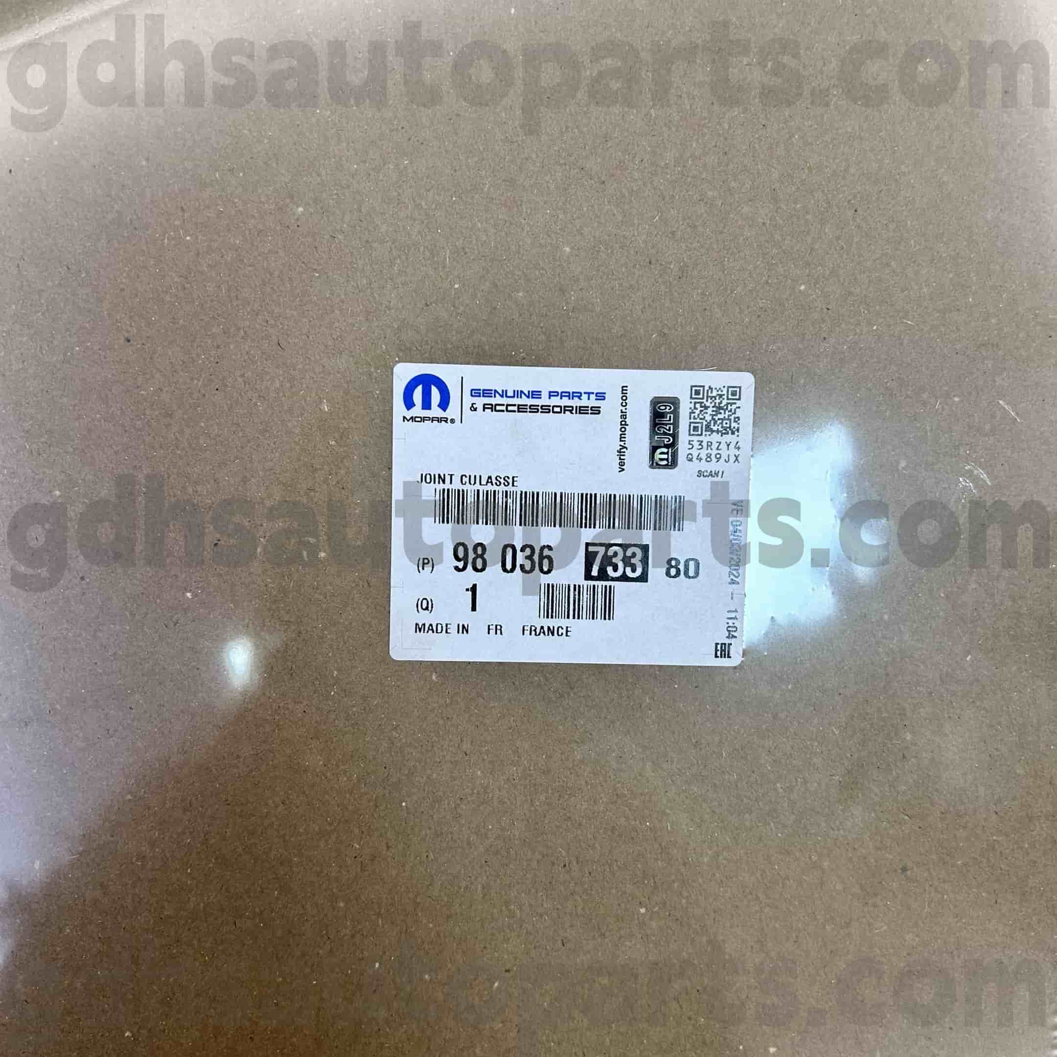 ปะเก็นหัวกระบอกสูบ Mopar สำหรับ Peugeot 607 5008 OE.NO 9803673380